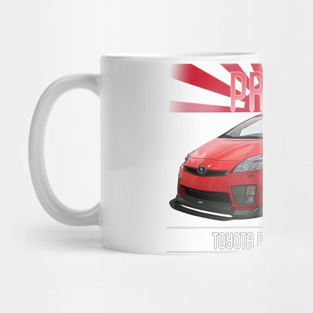 Toyota Prius 2JZ Red by PjesusArt